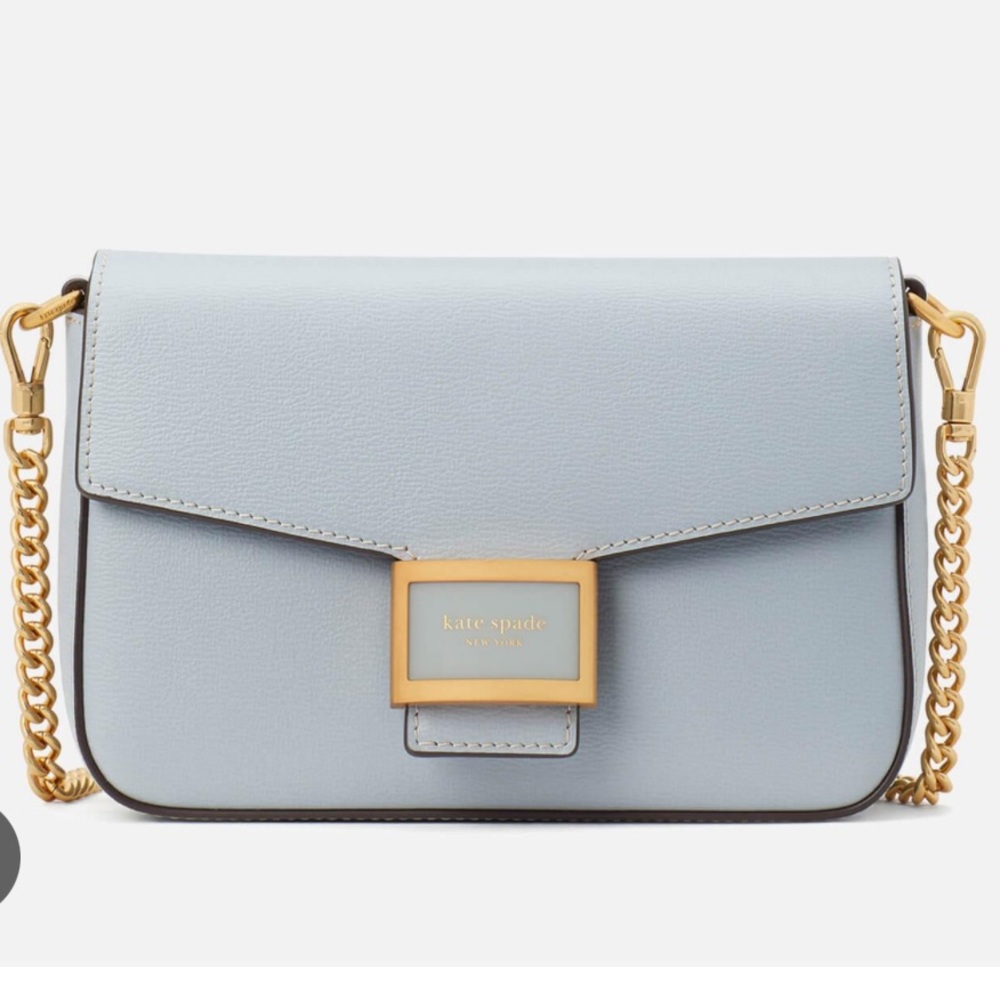 Kate Spade Katy Flap Chain Leather crossbody convertible clutch bag